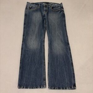 Buffalo David Bitton Dekins Mens Straight Leg Jeans Blue Medium Wash 38x34